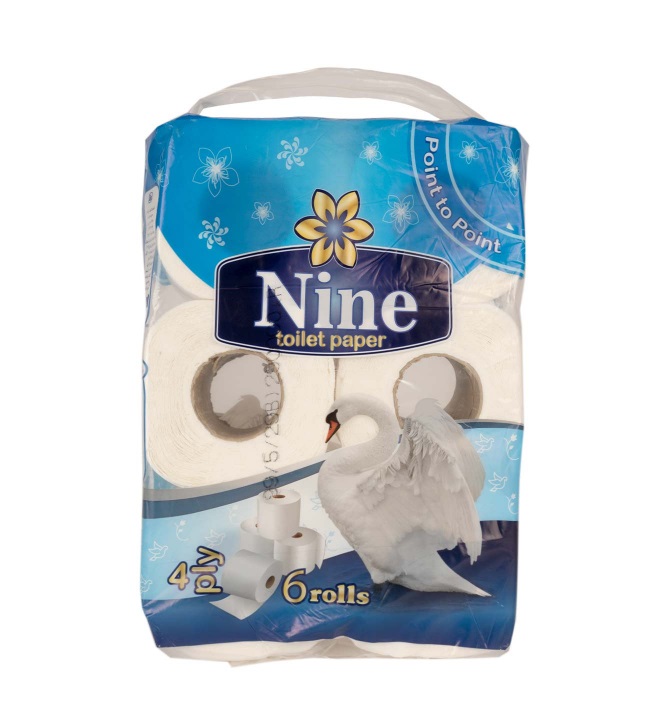 ناین دستمال توالت 6 قلو
