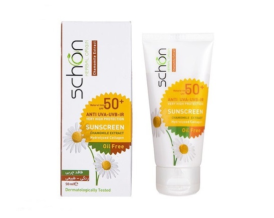 شون کرم محافظ آفتاب SPF 50 فاقد چربی رنگی 50 میل